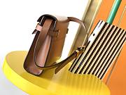 YSL Manhattan Shoulder Bag In Brown Leather 579271 Size 24cm - 2