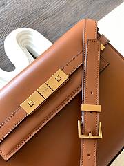 YSL Manhattan Shoulder Bag In Brown Leather 579271 Size 24cm - 6