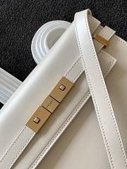 YSL Manhattan Shoulder Bag In White Leather 579271 Size 24cm - 5