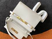 YSL Manhattan Shoulder Bag In White Leather 579271 Size 24cm - 6