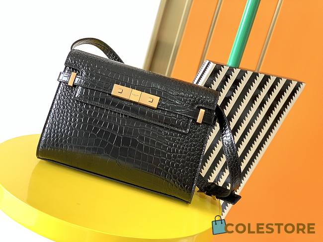 YSL Manhattan Shoulder Bag In Crocodile 579271 Size 24cm  - 1