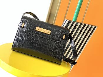 YSL Manhattan Shoulder Bag In Crocodile 579271 Size 24cm 