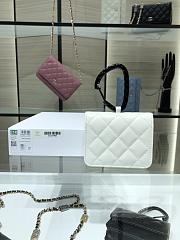 Chanel Jewel Hook Card Holders In White AP2397 Size 11cm - 6
