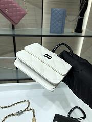 Chanel Jewel Hook Card Holders In White AP2397 Size 11cm - 5