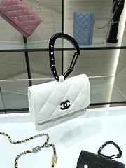 Chanel Jewel Hook Card Holders In White AP2397 Size 11cm - 4