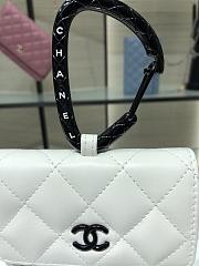 Chanel Jewel Hook Card Holders In White AP2397 Size 11cm - 2