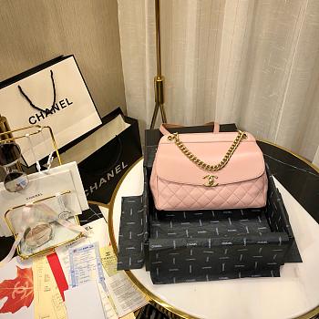 Chanel Bolsa Flap Bag In Pink AS0416 Size 24cm