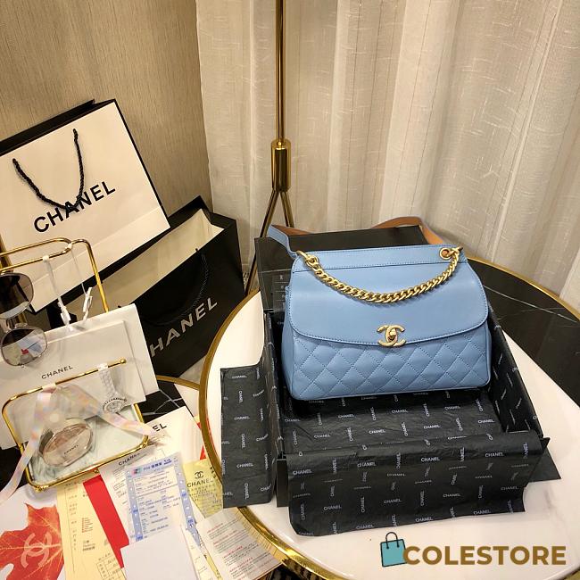 Chanel Bolsa Flap Bag In Blue AS0416 Size 24cm - 1