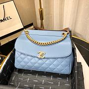 Chanel Bolsa Flap Bag In Blue AS0416 Size 24cm - 3