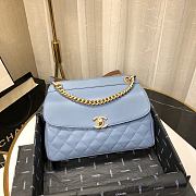 Chanel Bolsa Flap Bag In Blue AS0416 Size 24cm - 2