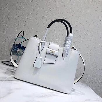 Prada Top Handle Tote Bag With Black Strap 1BG148 Size 34x24x16cm