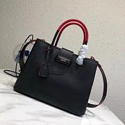 Prada Top Handle Tote Bag In Black 1BG148 Size 34x24x16cm - 1