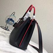 Prada Top Handle Tote Bag In Black 1BG148 Size 34x24x16cm - 5