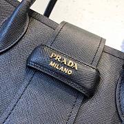 Prada Top Handle Tote Bag In Black 1BG148 Size 34x24x16cm - 2