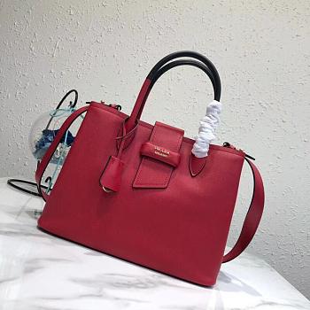 Prada Top Handle Tote Bag In Red 1BG148 Size 34x24x16cm