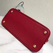 Prada Top Handle Tote Bag In Red 1BG148 Size 34x24x16cm - 4