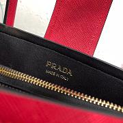 Prada Top Handle Tote Bag In Red 1BG148 Size 34x24x16cm - 3
