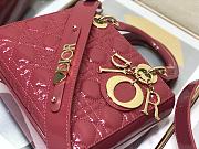 Dior Lady Dior My ABC Bag Pink Patent Cannage Calfskin M0531 Size 20cm - 3