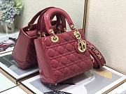 Dior Lady Dior My ABC Bag Pink Patent Cannage Calfskin M0531 Size 20cm - 4