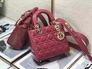 Dior Lady Dior My ABC Bag Pink Patent Cannage Calfskin M0531 Size 20cm - 5