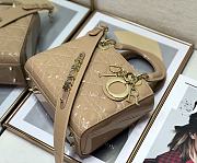 Dior Lady Dior My ABC Bag Beige Patent Cannage Calfskin M0531 Size 20cm - 4