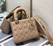 Dior Lady Dior My ABC Bag Beige Patent Cannage Calfskin M0531 Size 20cm - 5
