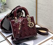 Dior Lady Dior My ABC Bag Bodeaux Patent Cannage Calfskin 20cm - 1
