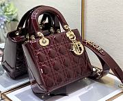 Dior Lady Dior My ABC Bag Bodeaux Patent Cannage Calfskin 20cm - 4