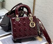 Dior Lady Dior My ABC Bag Bodeaux Patent Cannage Calfskin 20cm - 5