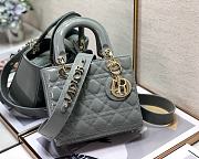 Dior Lady Dior My ABC Bag Grey Patent Cannage Calfskin M0531 Size 20cm - 1