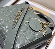 Dior Lady Dior My ABC Bag Grey Patent Cannage Calfskin M0531 Size 20cm - 3