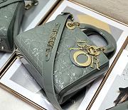 Dior Lady Dior My ABC Bag Grey Patent Cannage Calfskin M0531 Size 20cm - 5