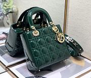 Dior Lady Dior My ABC Bag Green Patent Cannage Calfskin M0531 Size 20cm - 5