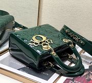 Dior Lady Dior My ABC Bag Green Patent Cannage Calfskin M0531 Size 20cm - 6