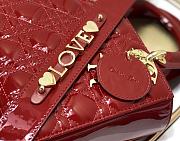Dior Lady Dior My ABC Bag Red Cherry Patent Cannage Calfskin 20cm - 2