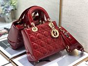 Dior Lady Dior My ABC Bag Red Cherry Patent Cannage Calfskin 20cm - 4