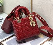 Dior Lady Dior My ABC Bag Red Cherry Patent Cannage Calfskin 20cm - 6