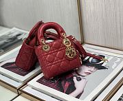 Dior Lady Dior My ABC Bag Red Cannage Calfskin M0531 Size 11cm - 1