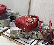 Dior Lady Dior My ABC Bag Red Cannage Calfskin M0531 Size 11cm - 5