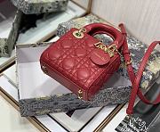 Dior Lady Dior My ABC Bag Red Cannage Calfskin M0531 Size 11cm - 4