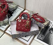 Dior Lady Dior My ABC Bag Red Cannage Calfskin M0531 Size 11cm - 3