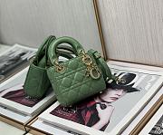 Dior Lady Dior My ABC Bag Green Cannage Calfskin M0531 Size 11cm - 1
