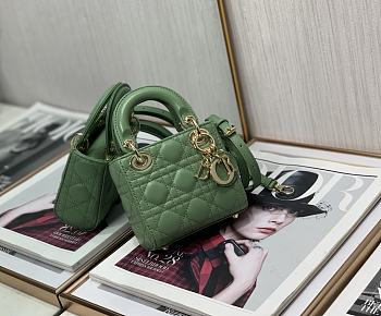 Dior Lady Dior My ABC Bag Green Cannage Calfskin M0531 Size 11cm