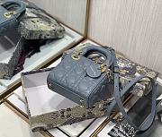Dior Lady Dior My ABC Bag Blue Cannage Calfskin M0531 Size 11cm - 6