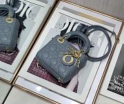 Dior Lady Dior My ABC Bag Blue Cannage Calfskin M0531 Size 11cm - 4