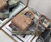 Dior Lady Dior My ABC Bag Beige Cannage Calfskin M0531 Size 11cm - 4