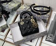 Dior Lady Dior My ABC Bag Black Cannage Calfskin M0531 Size 11cm - 5