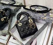 Dior Lady Dior My ABC Bag Black Cannage Calfskin M0531 Size 11cm - 4