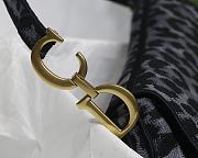 Dior Saddle Medium D-Lite Grey Multicolor Mizza Embroidered M0446 Size 25.5x20x6.5cm - 2