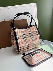Burberry Haymarket Check Tote 8883B Size 26x27cm - 4